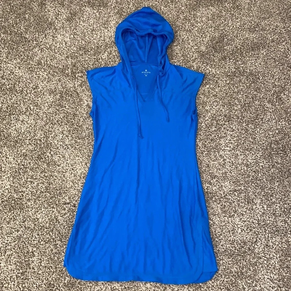 Athleta WICK-IT HOODIE COVERUP in Blue - Picture 2 of 4